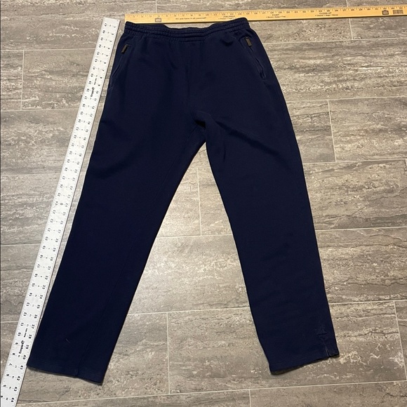Men's Polo Ralph Lauren Joggers with Leather Accents Size Medium Dark Blue - Picture 3 of 8